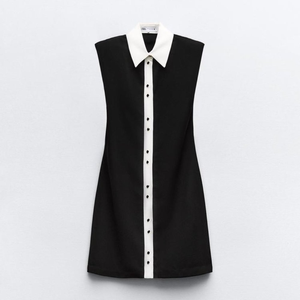NWT Zara Sleeveless Crepe Dress